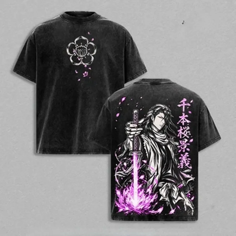 Summer Clothing Vintage - Camiseta Kuchiki Byakuya BLEACH, Camiseta Vintage