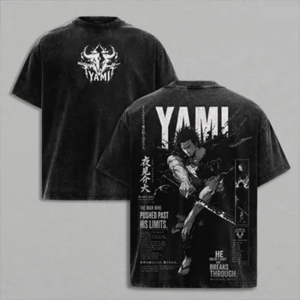 Summer Clothing Vintage - Camiseta Manga Black Clover Yami Sukehiro,