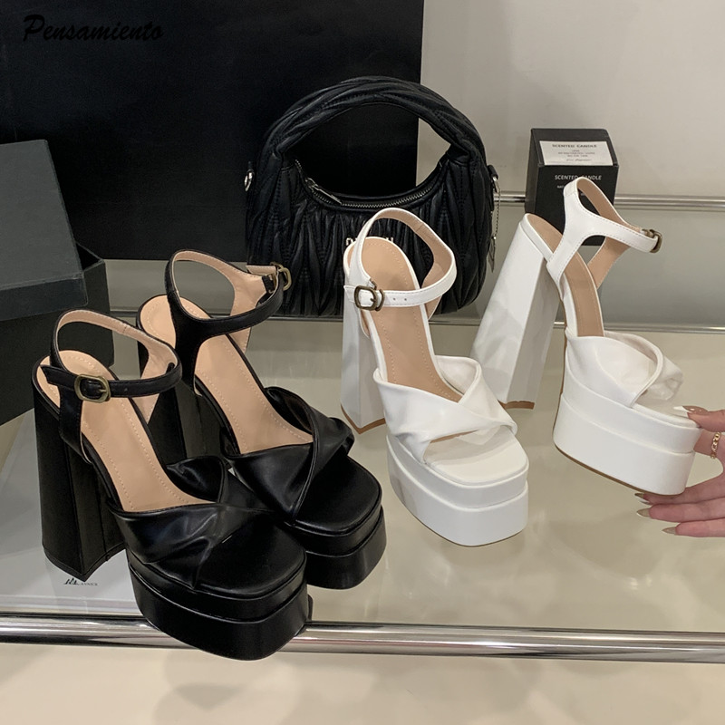 Summer Clothing Dress - Sandalias de gladiador con plataforma doble