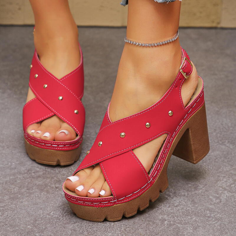 Summer Clothing Dress - Sandalias de gladiador con correa cruzada