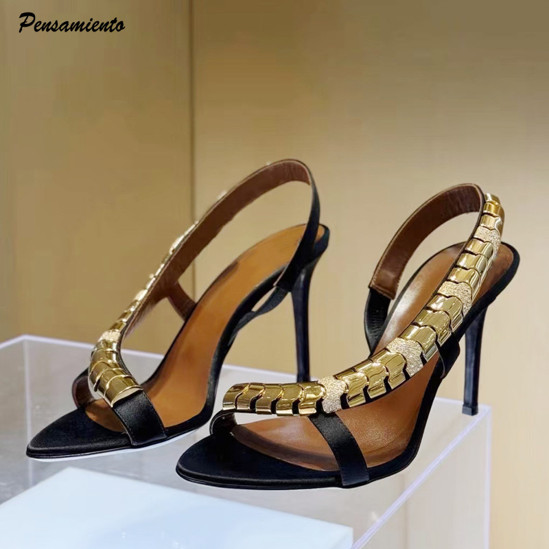 Sandalias de gladiador de saté - Summer Clothing Dress reseña y precio