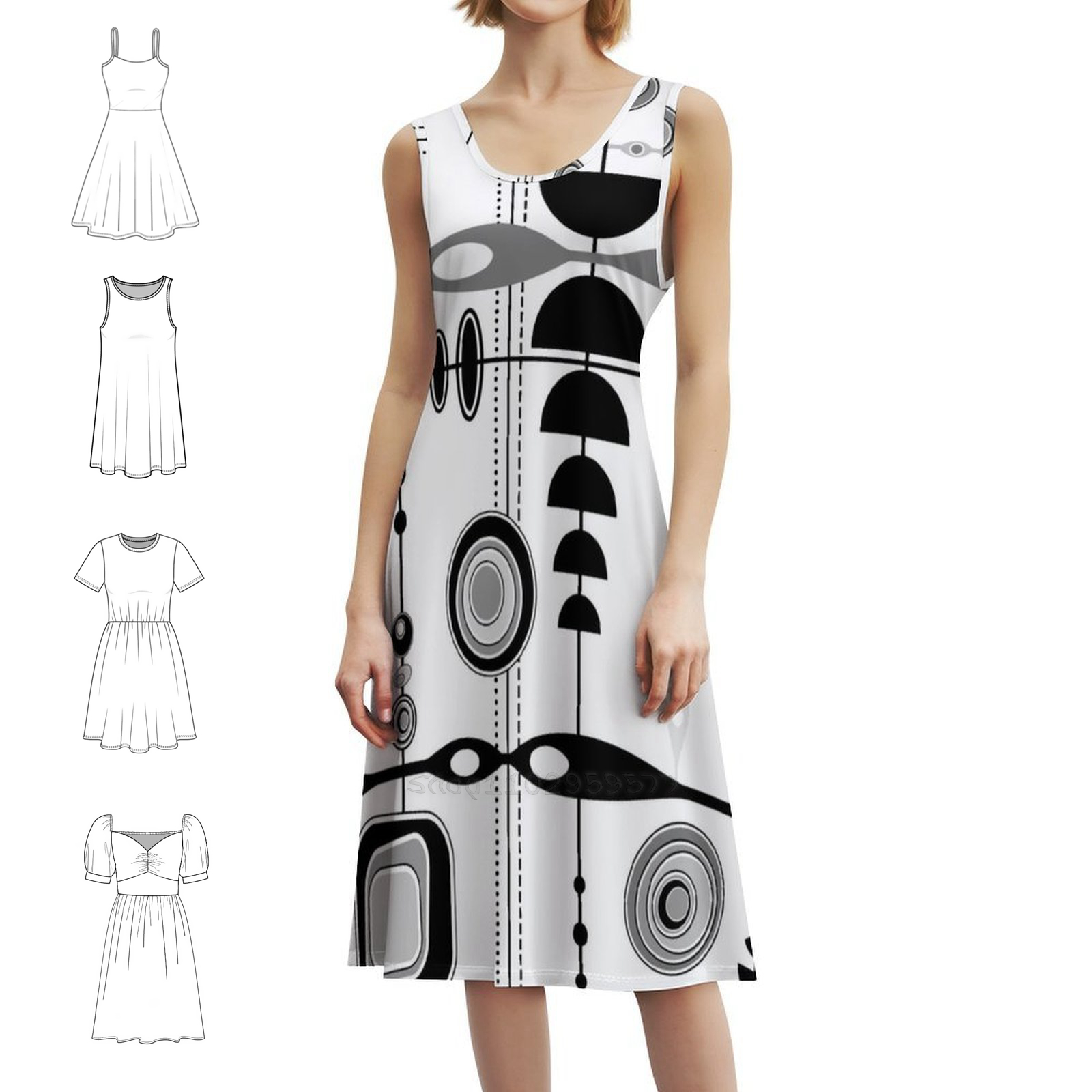 Vestido de fiesta con estampad - Summer Clothing Vintage reseña y precio