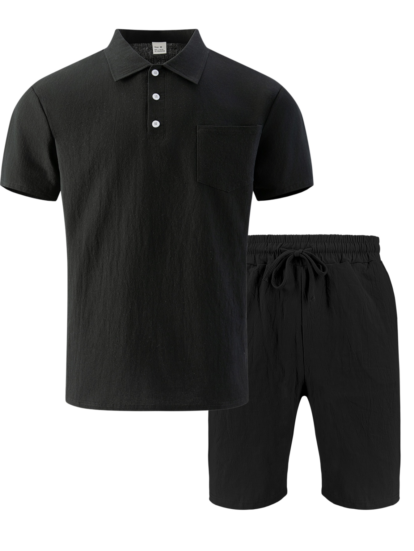Conjunto de 2 Piezas de Polo d - Linen Shorts Men reseña y precio