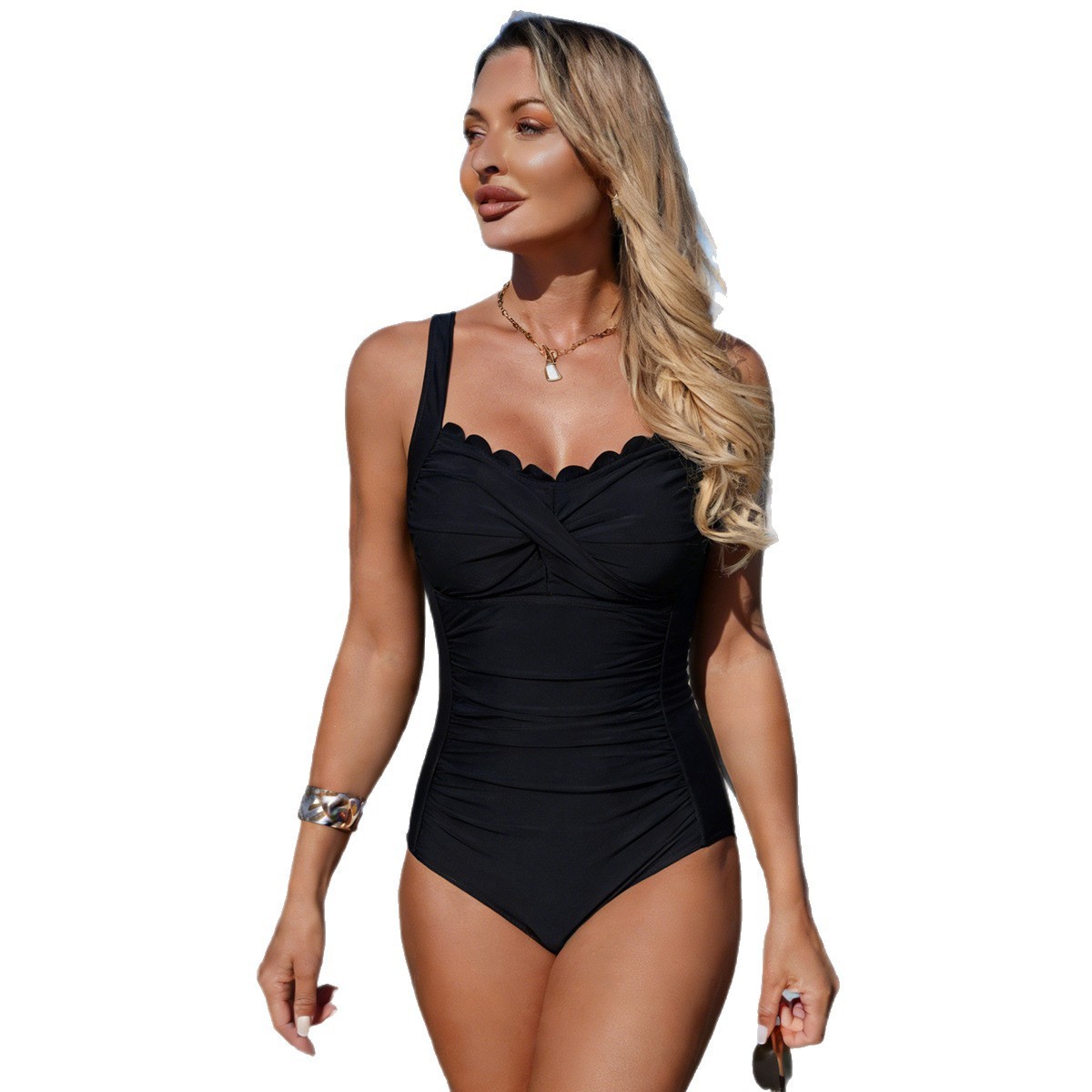 Traje de baño negro de una pie - Swimsuit One Piece reseña y precio