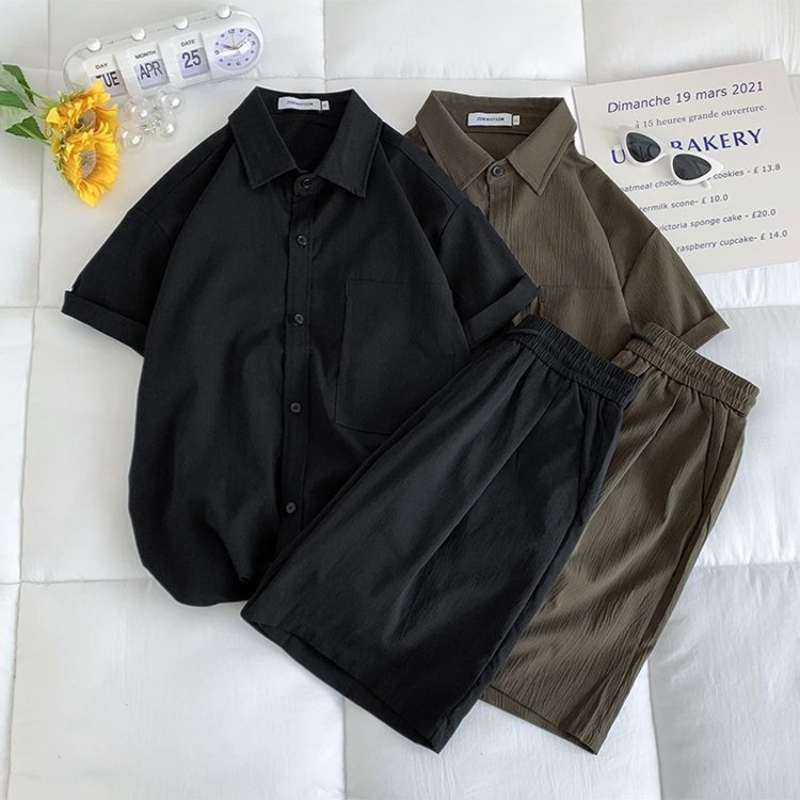 ​ Conjunto de Camisa y Pantalo - Linen Shorts Men reseña y precio