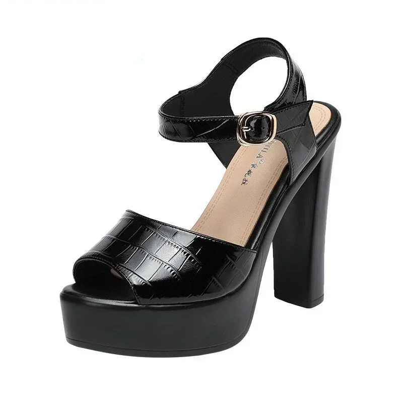 Sandalias de cuero genuino de  - Summer Clothing Dress reseña y precio