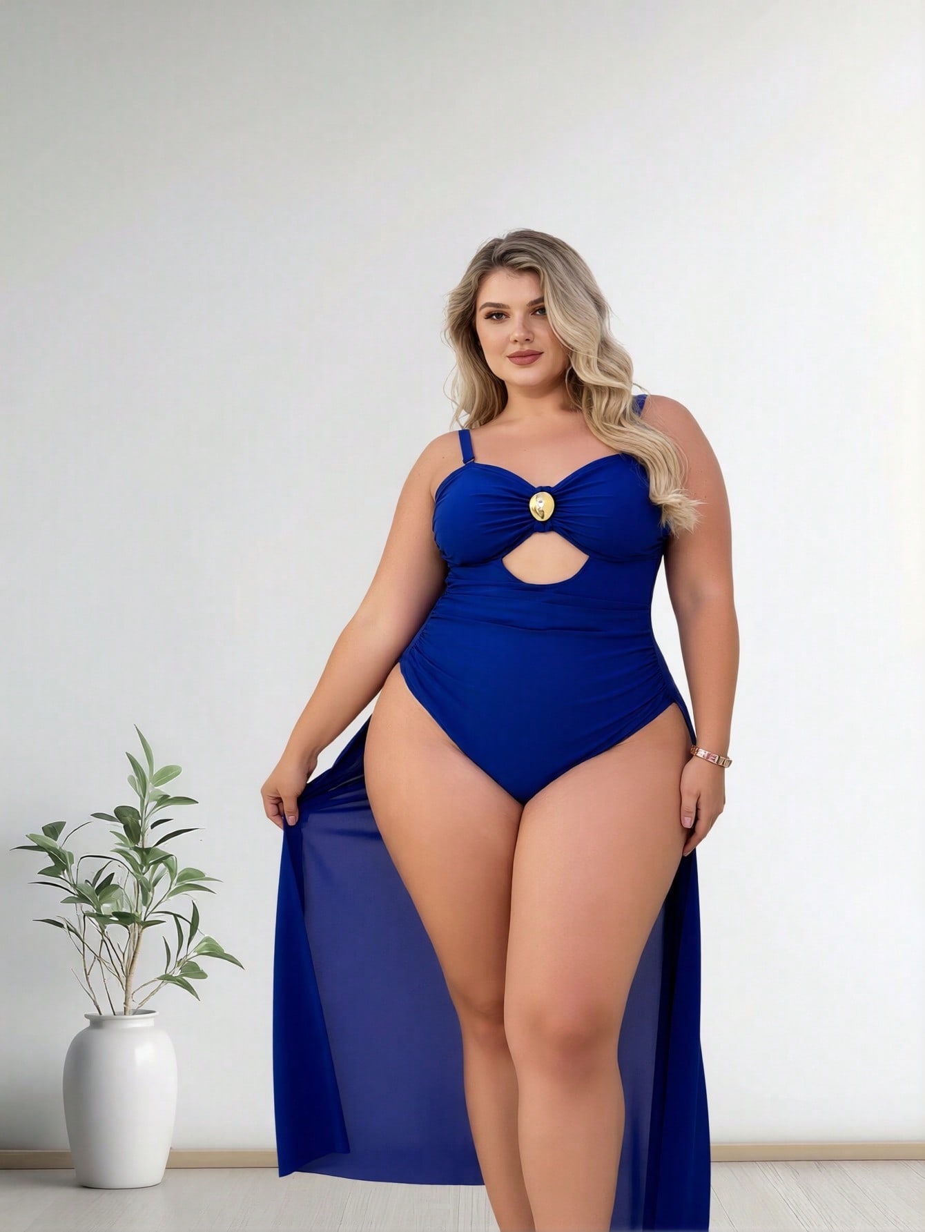 Traje de baño de una pieza azu - Swimsuit One Piece reseña y precio