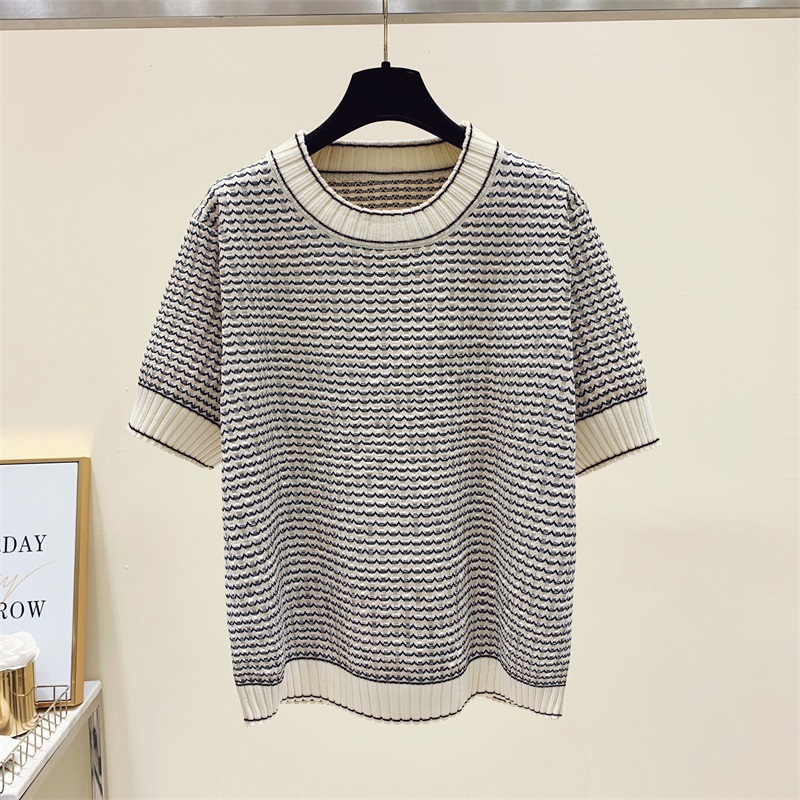 Suéter a rayas de punto para m - Summer Clothing Yarn reseña y precio