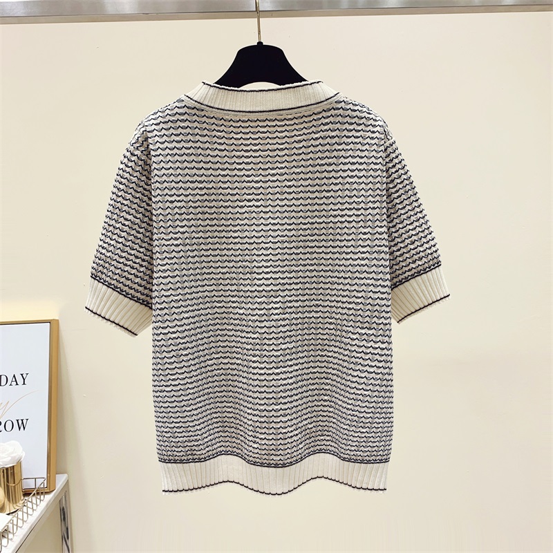 Suéter a rayas de punto para m - Summer Clothing Yarn reseña y precio
