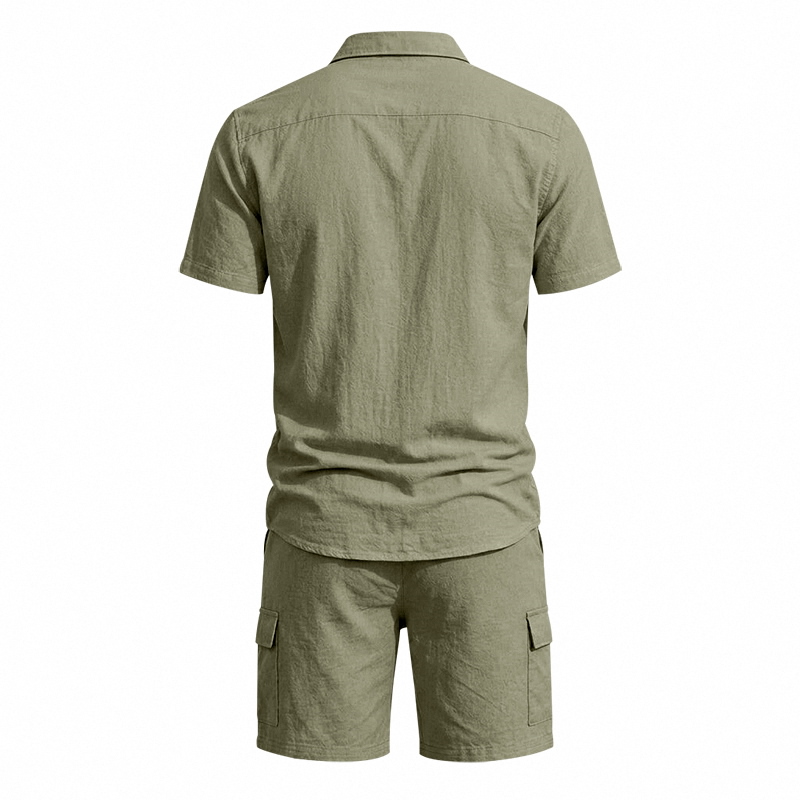 Conjunto de Dos Piezas de Lino - Linen Shorts Men reseña y precio