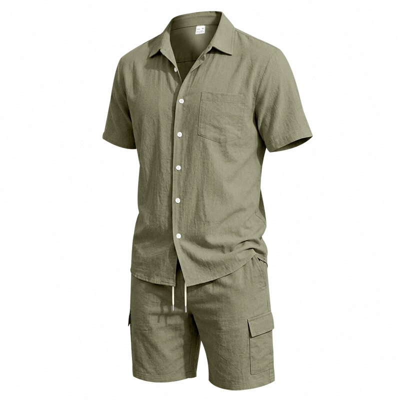 Conjunto de Dos Piezas de Lino - Linen Shorts Men reseña y precio